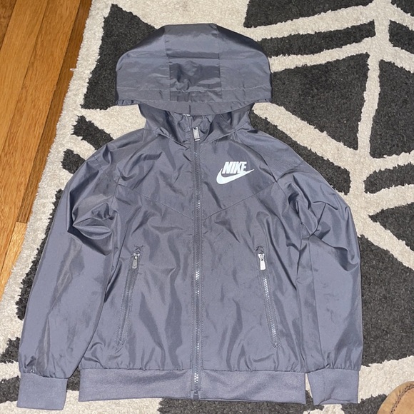 Nike Boys Windrunner Windbreaker Jacket in Gunsmoke Gray sz M - Picture 4 of 4